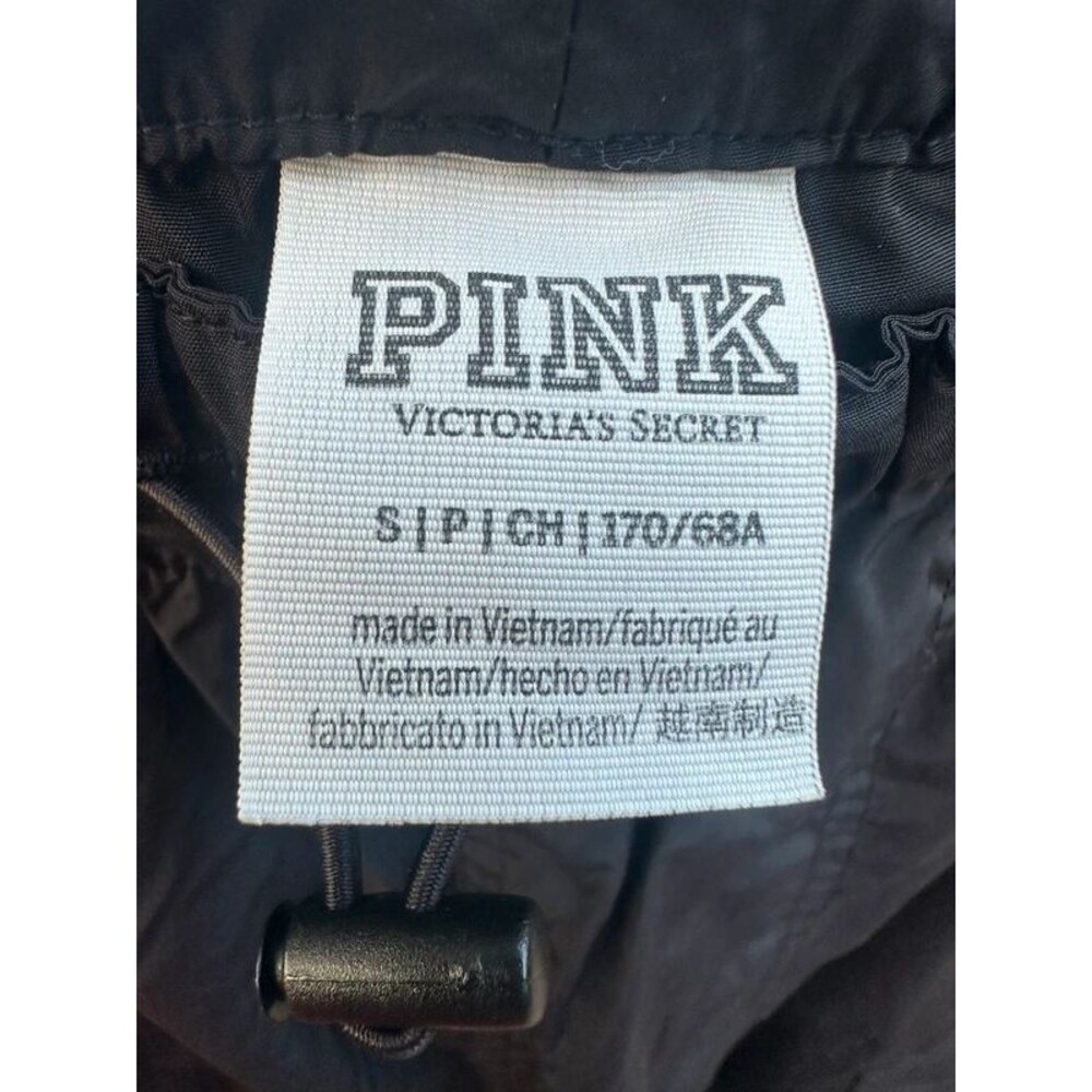 Pink Victorias Secret Black Straight Leg Cargo Casual Pull On Pants Size Small - Picture 4 of 5